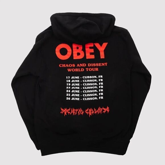 Obey X Hellfest Hoodie Black Unisex - Picture 3 of 7